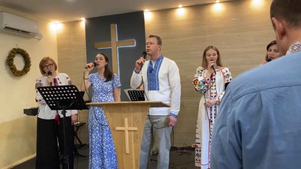 Singing in church